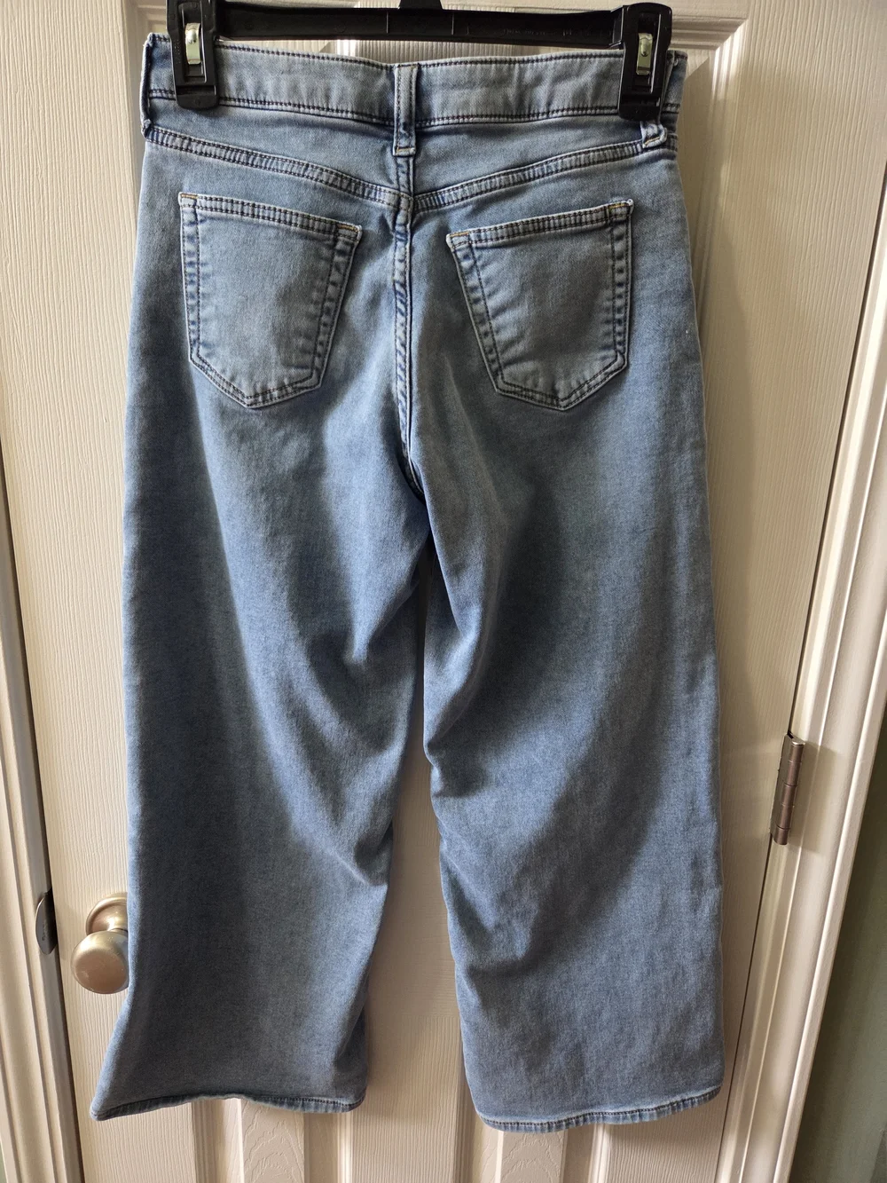 GAP Kid's Denim Wide-Leg Ankle Sweatpant Jeans - Light Blue